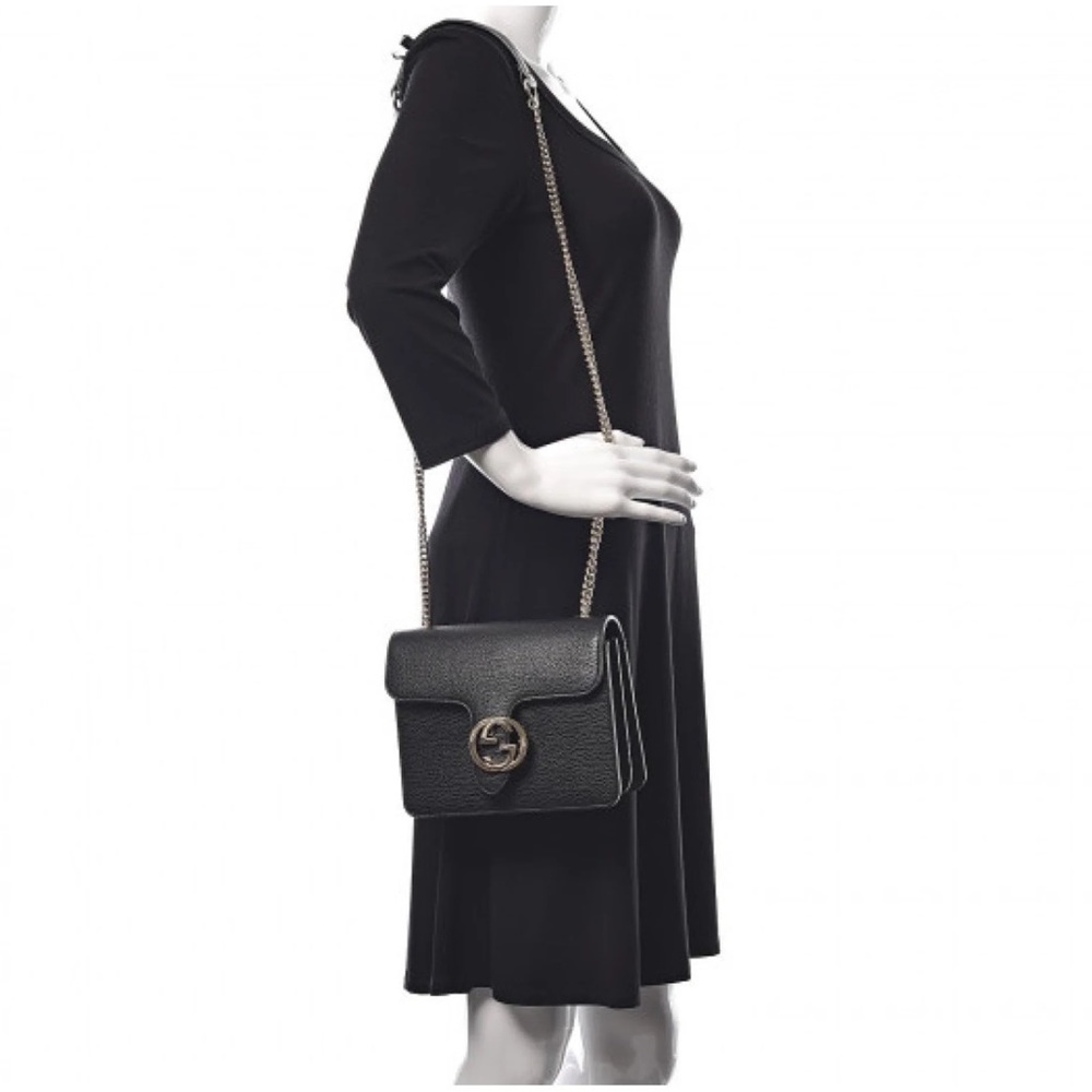 Gucci Black Icon GG Interlocking Small Crossbody Bag - Picture 12 of 12